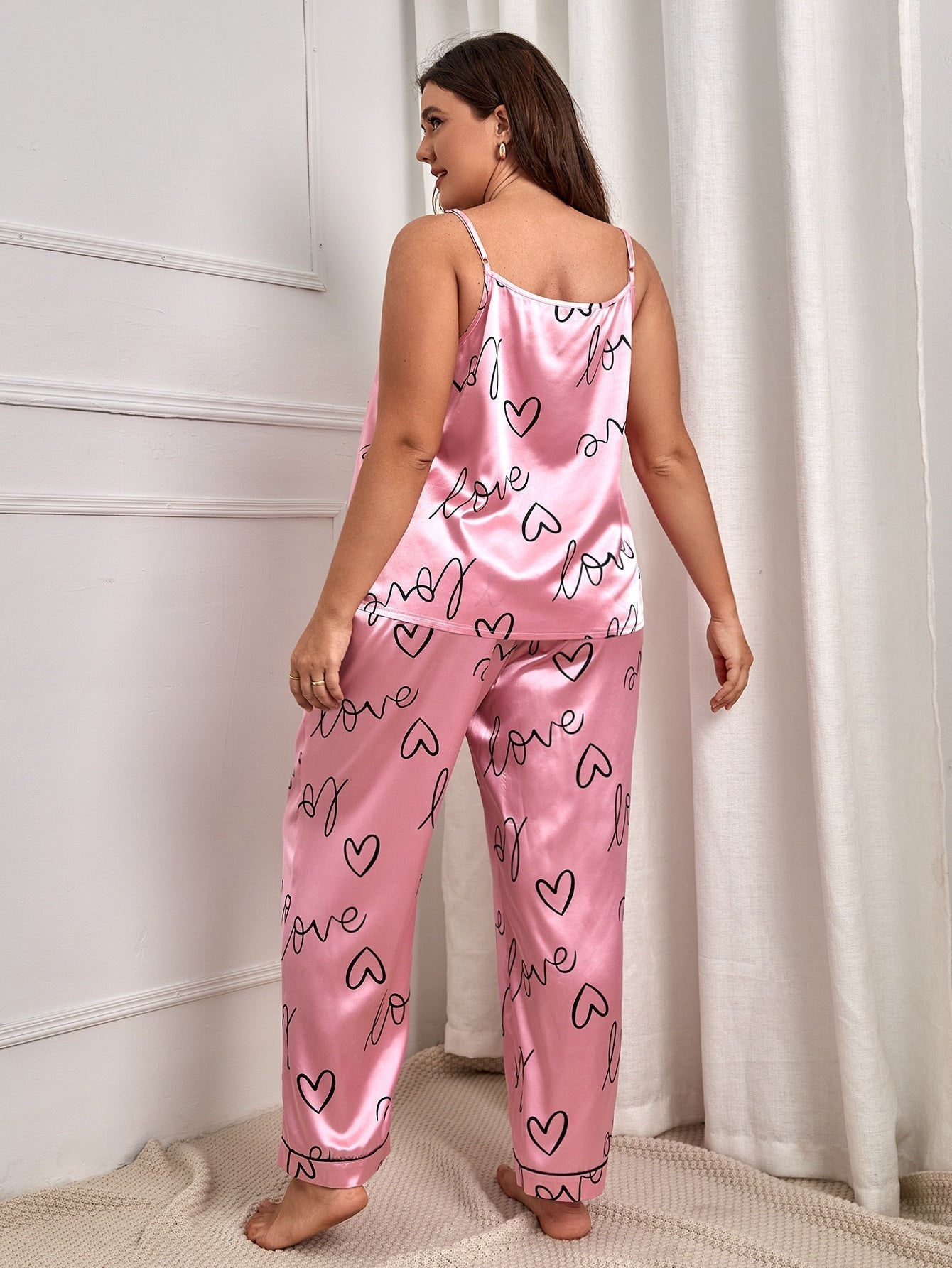 Conjunto Pijama Longo Love Plus Size