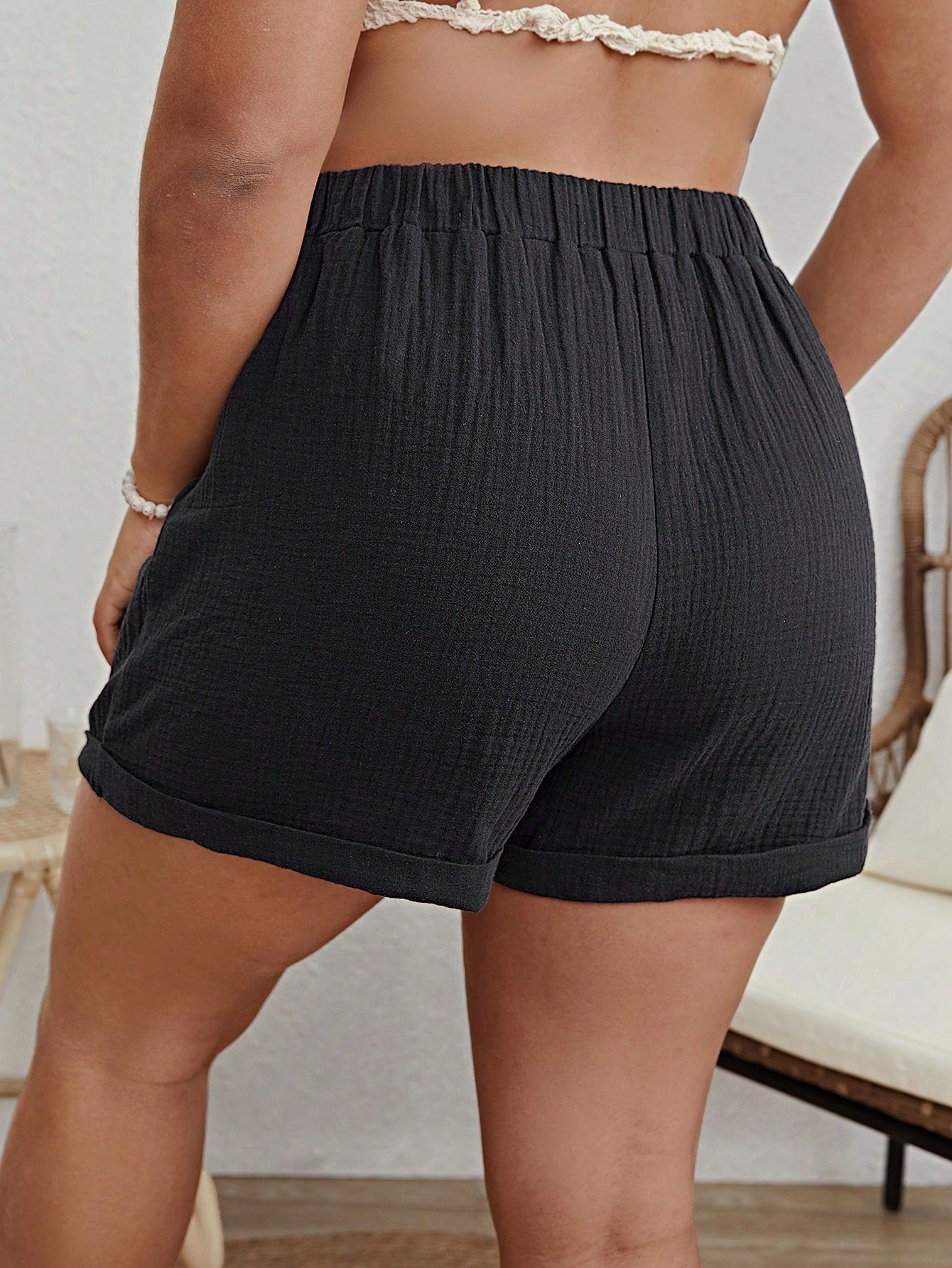 Short Cintura Alta Plus Size