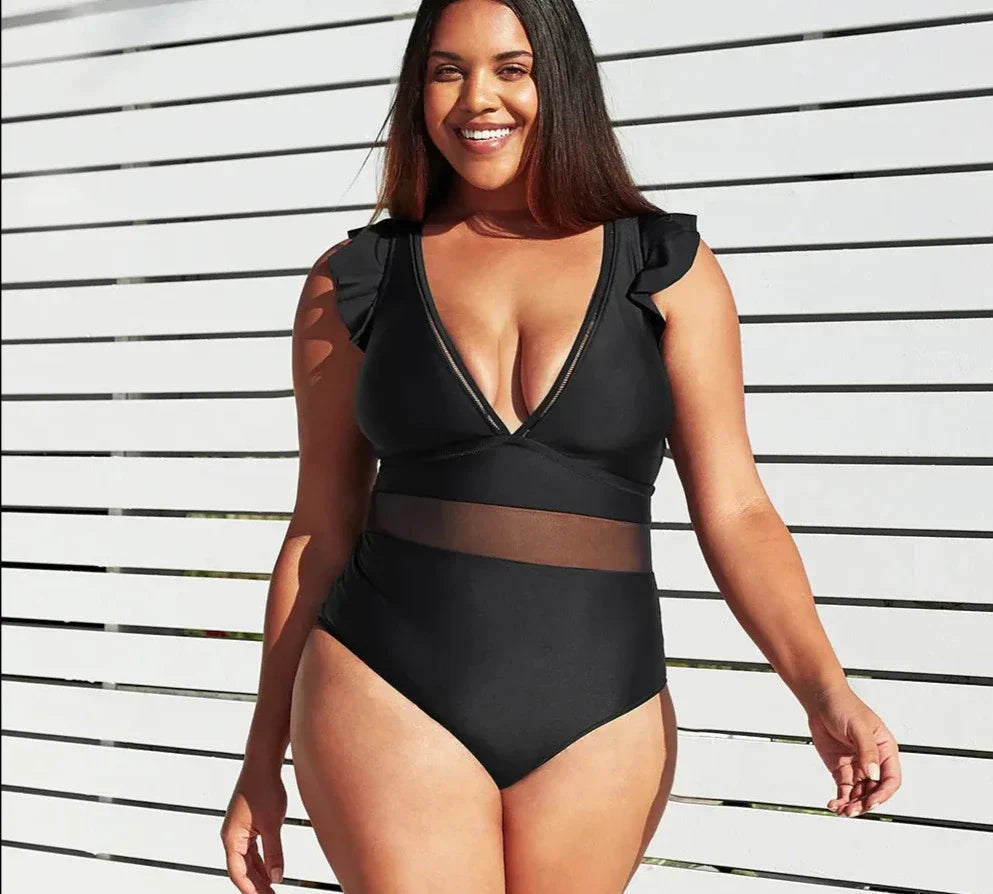 Maiô Plus Size com Babado - Fabianne