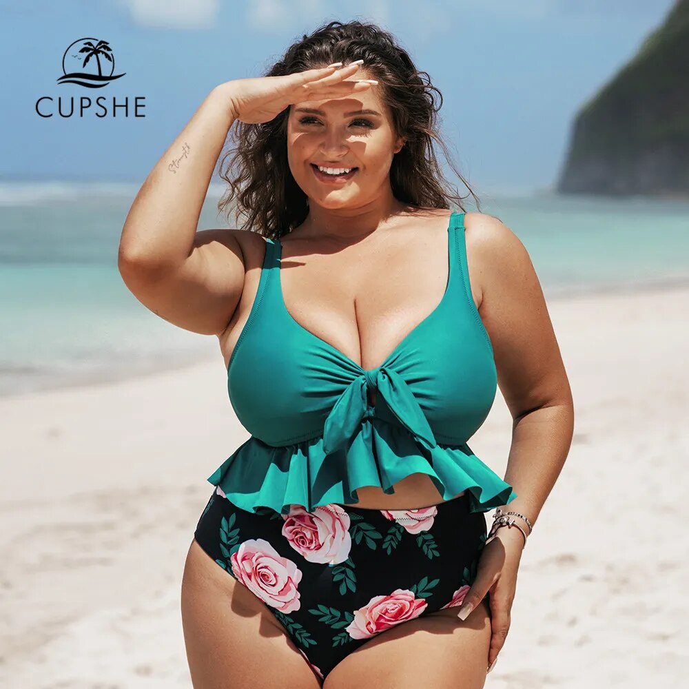 Biquíni Moda Praia Plus Size Verde