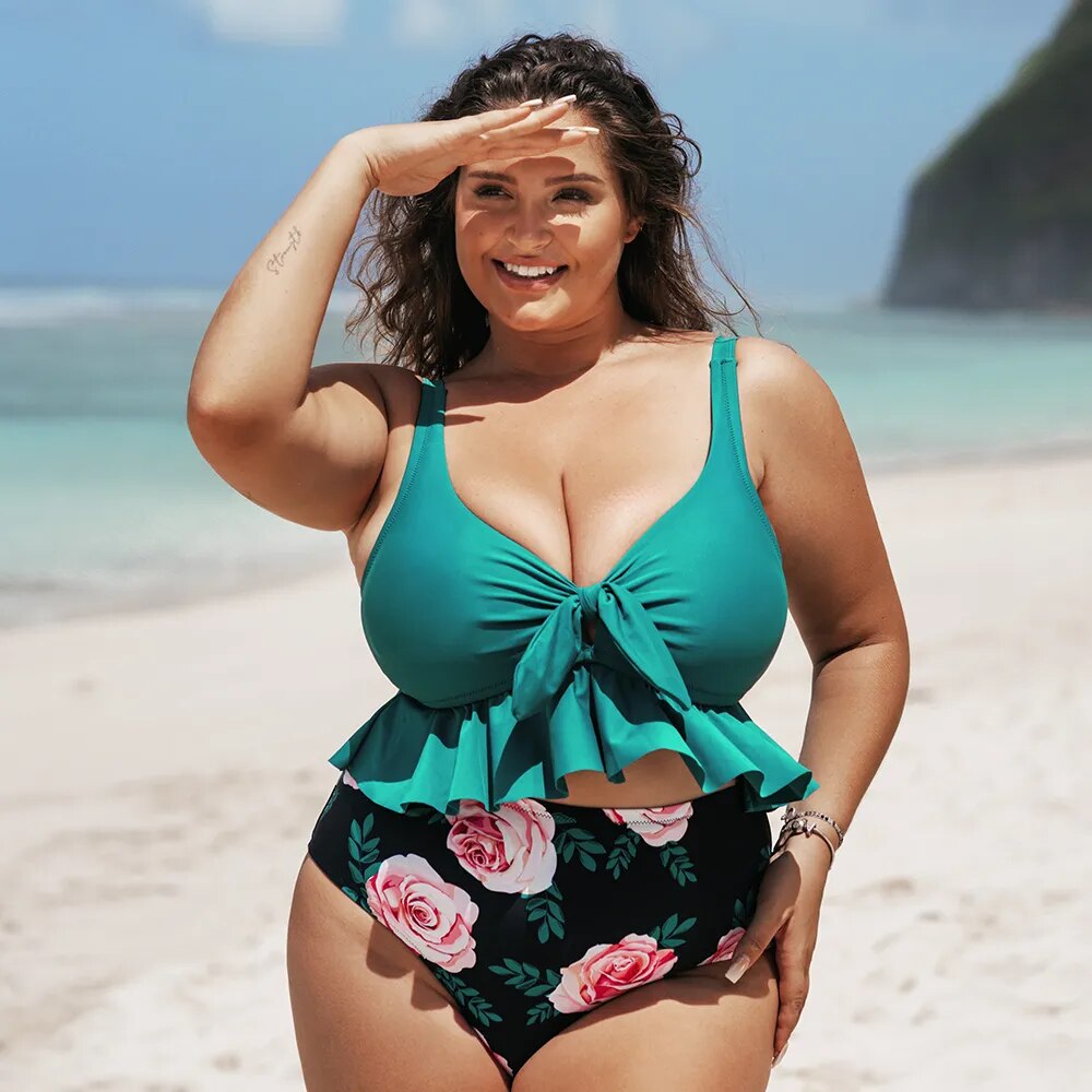 Biquíni Moda Praia Plus Size Verde