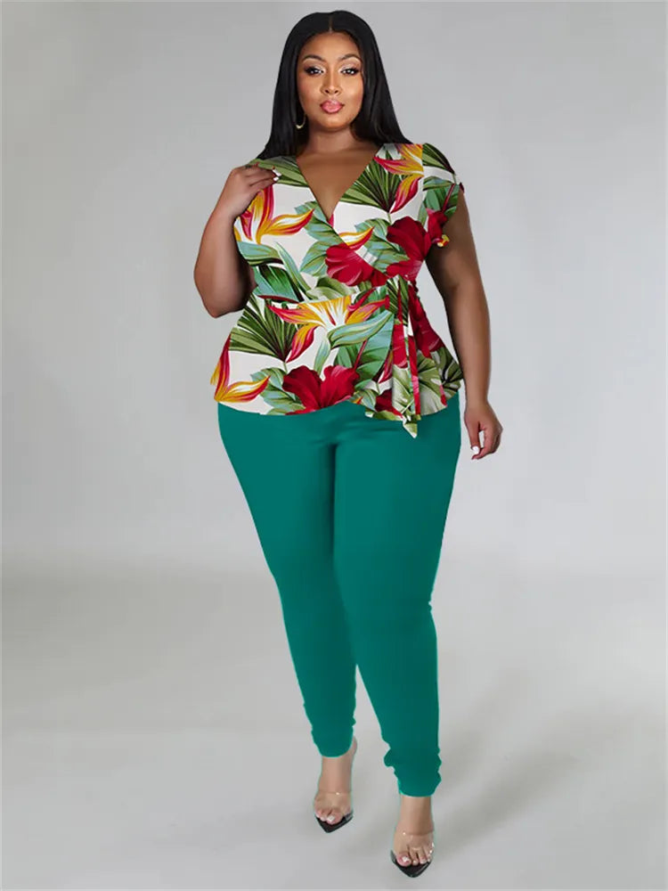 Conjunto Calça e Blusa Plus Size ate 48