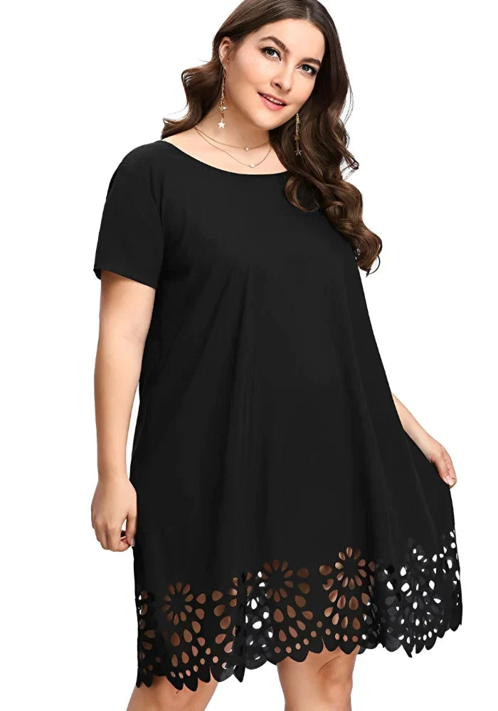 Vestido Plus Size Soltinho Monocromático