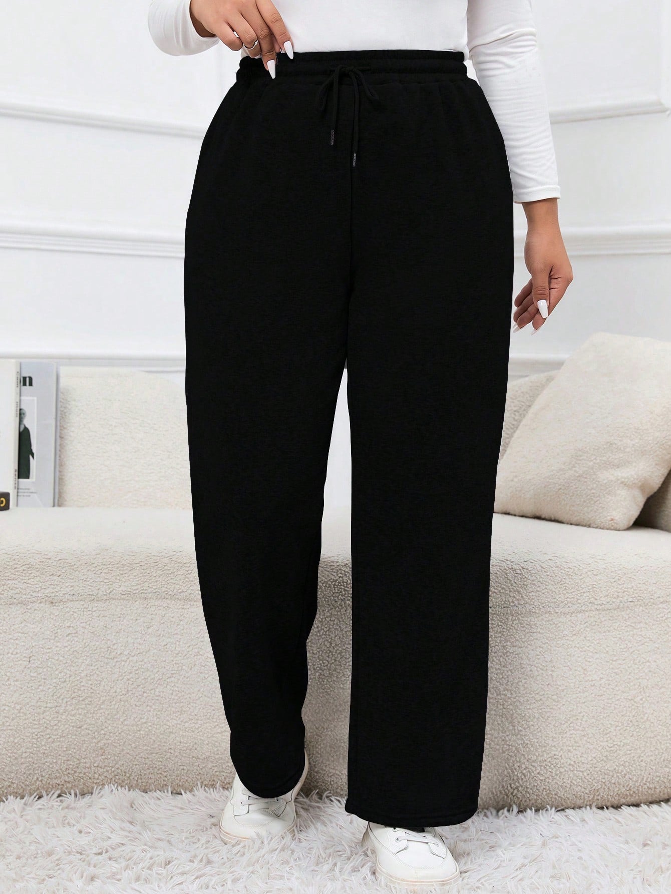 Calça feminina Casual com Cordão Danielle. Plus Size