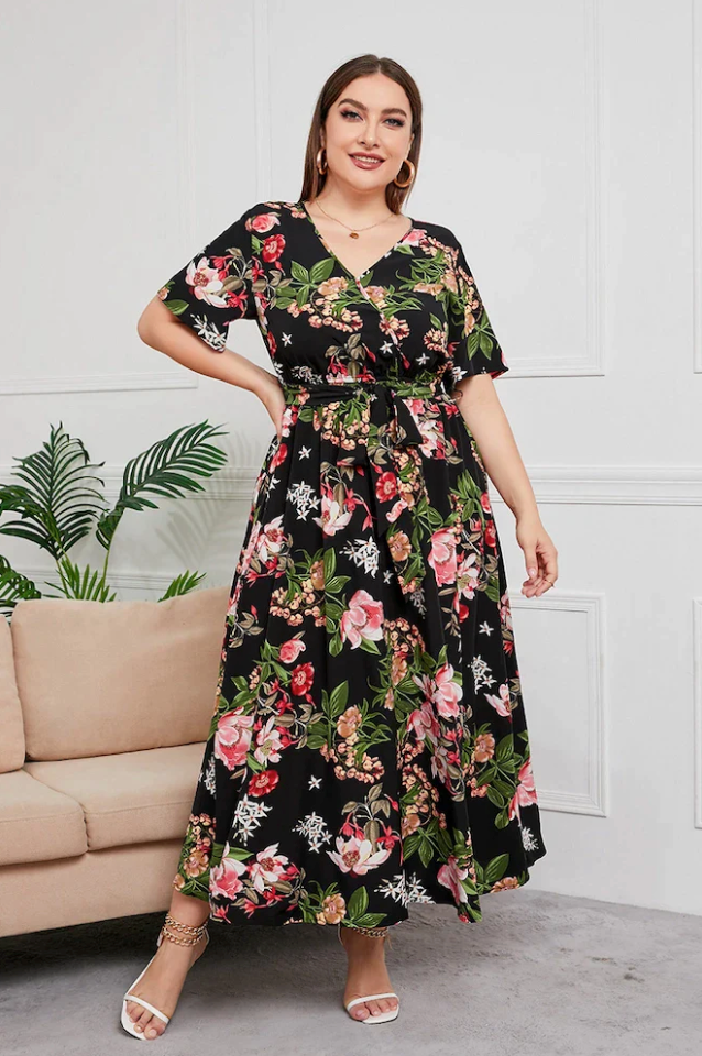 Vestido Feminino Soltinho Plus Size - Estampa Floral